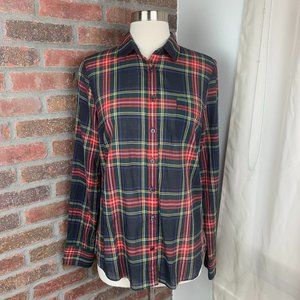 J. Crew Factory Perfect Fit Plaid Button Down, Small